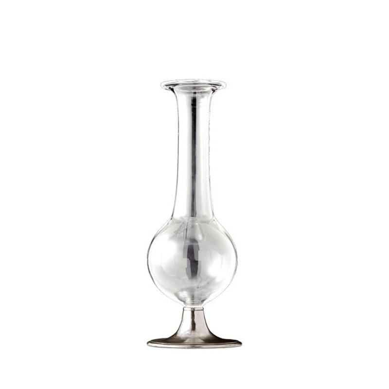 Footed Glass Bud Vase